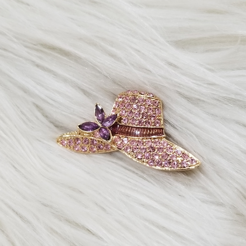 Vintage monet crystal brooch